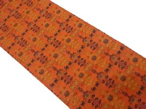 花に山羊模様織出し全通袋帯